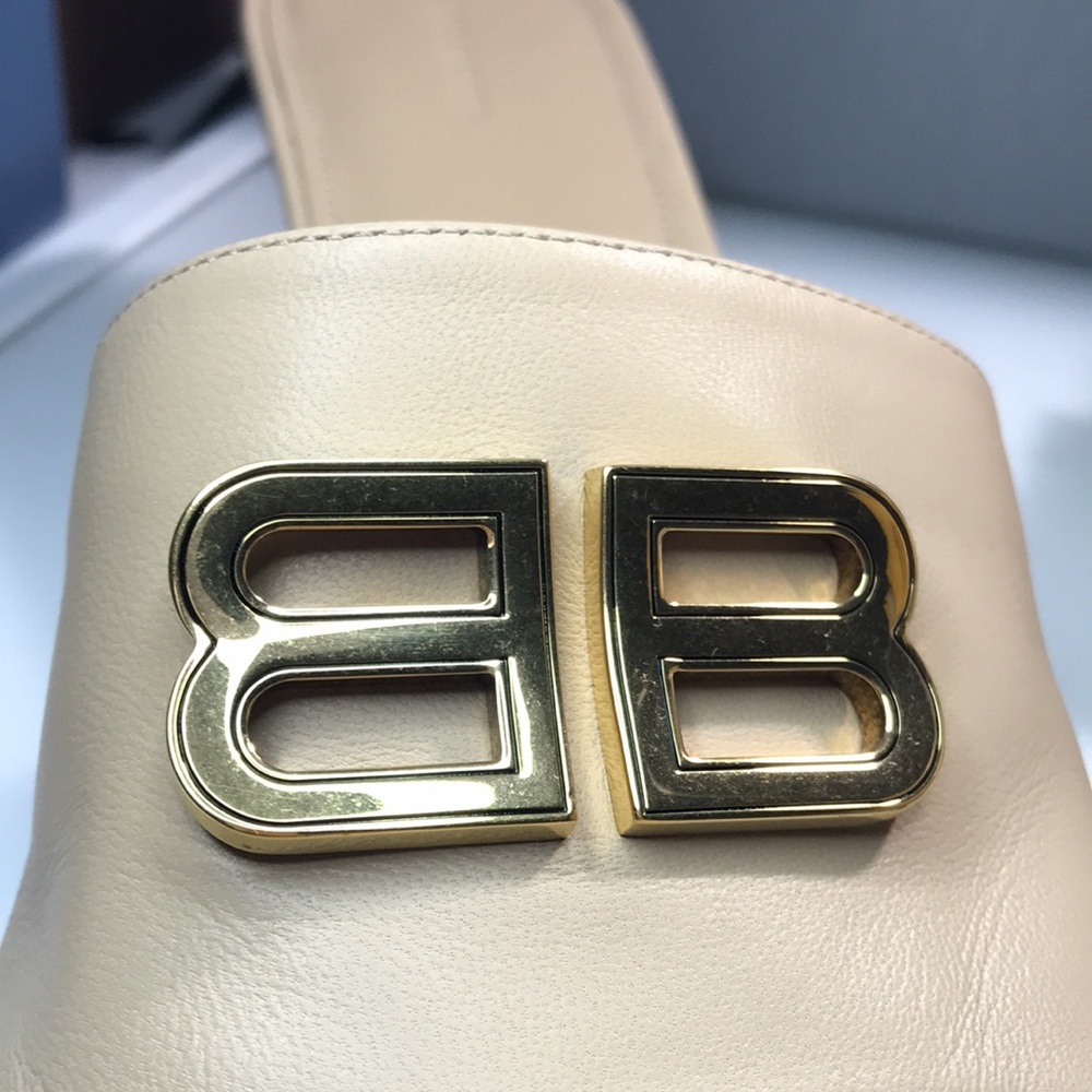 New Balenciaga Groupie BB Logo Slide Sandal (Women) Size EU 39.5 - Picture 15 of 17